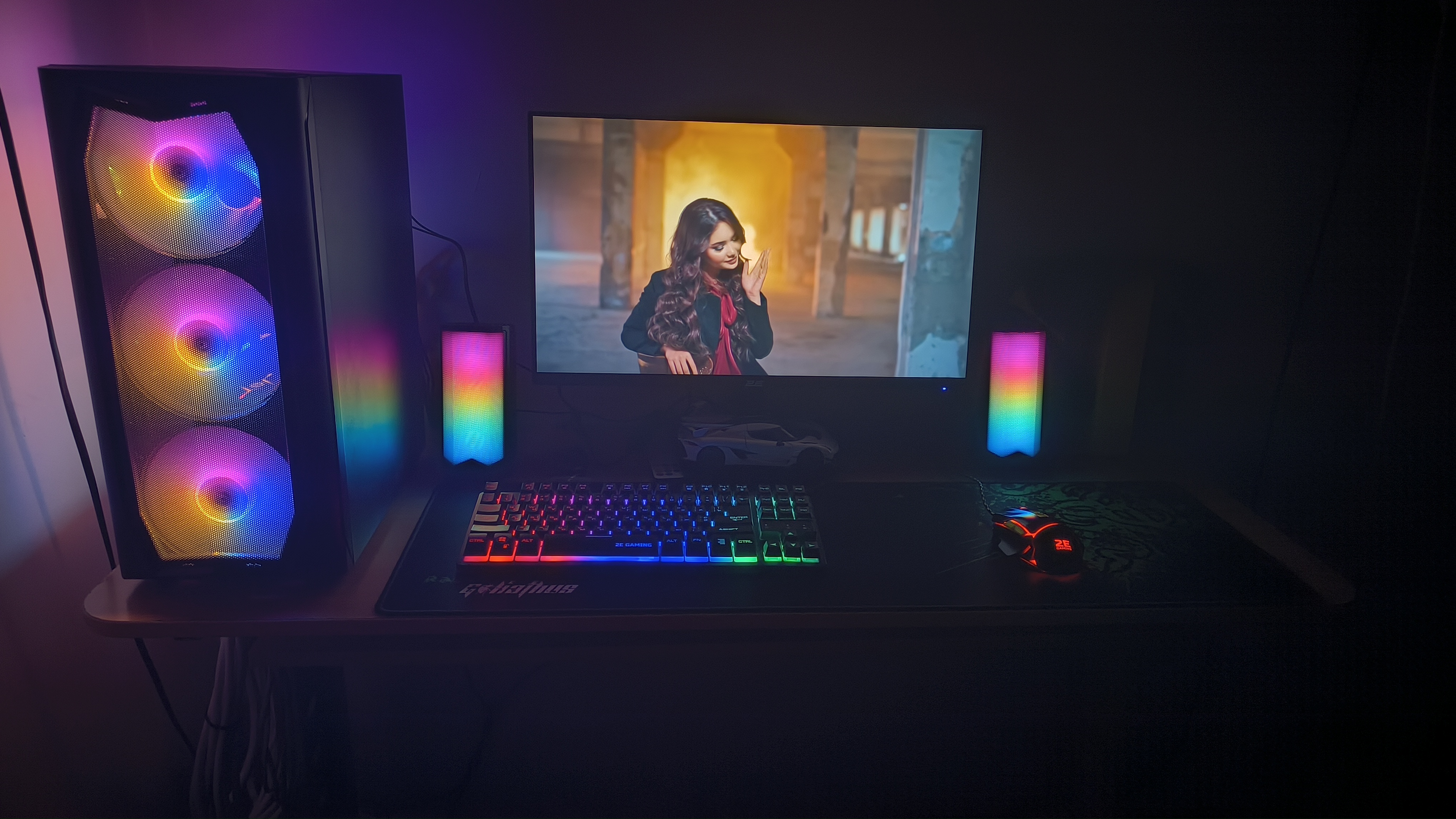 Колонка для компьютера и ноутбука, сабвуфер с подсветкой RGB, для офиса и для геймеров