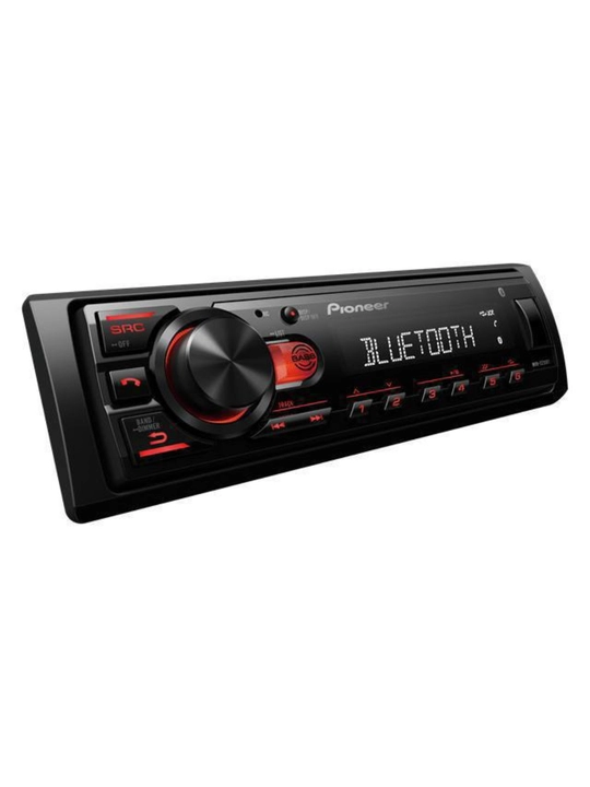 Автомагнитола для автомобиля PIONEER MVH-S235BT 1DIN черная с Bluetooth, USB и AUX