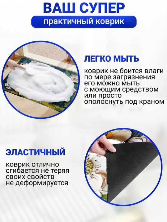 Нескользящий коврик для ванной из микрофибры, мягкий, быстро сохнет, моющийся