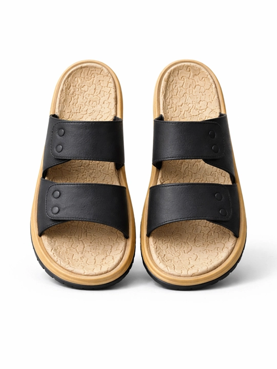Мужские современные чёрные тапочки (slipper) – удобные и лёгкие 