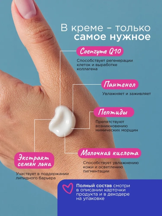 VOIS Кремы для лица: увлажняющий от акне, ночной, ниацинамидом, Q10, антивозрастной, 50 мл
