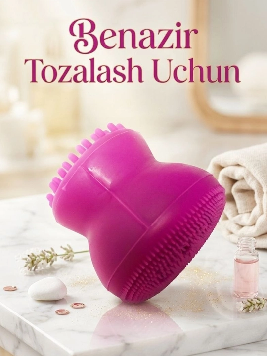 Yuzni yuvish va massaj qilish uchun silikon cho'tka - 