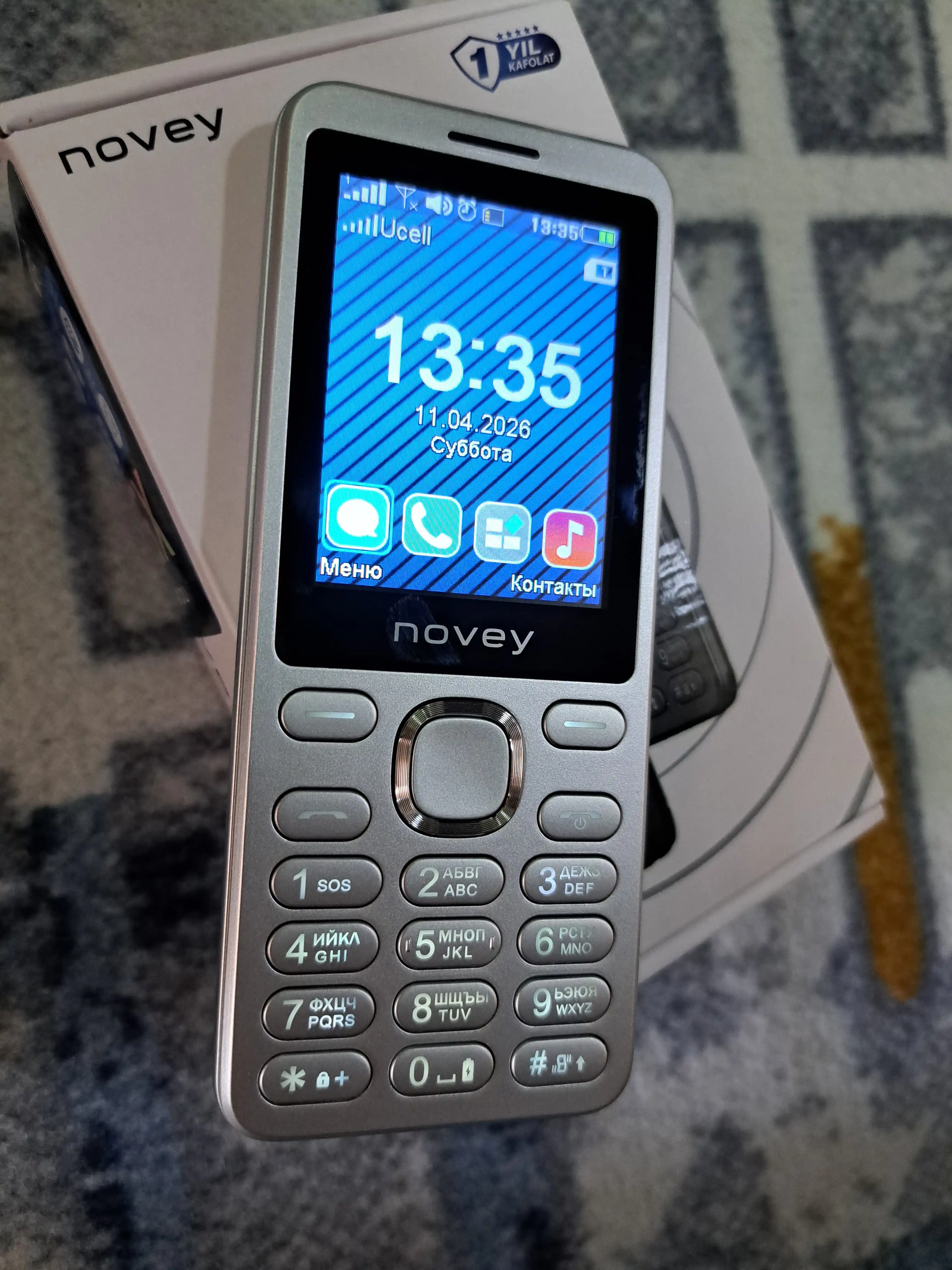 Novey X50 mobil telefon, yupqa, kamerasiz, oddiy, 2 SIM