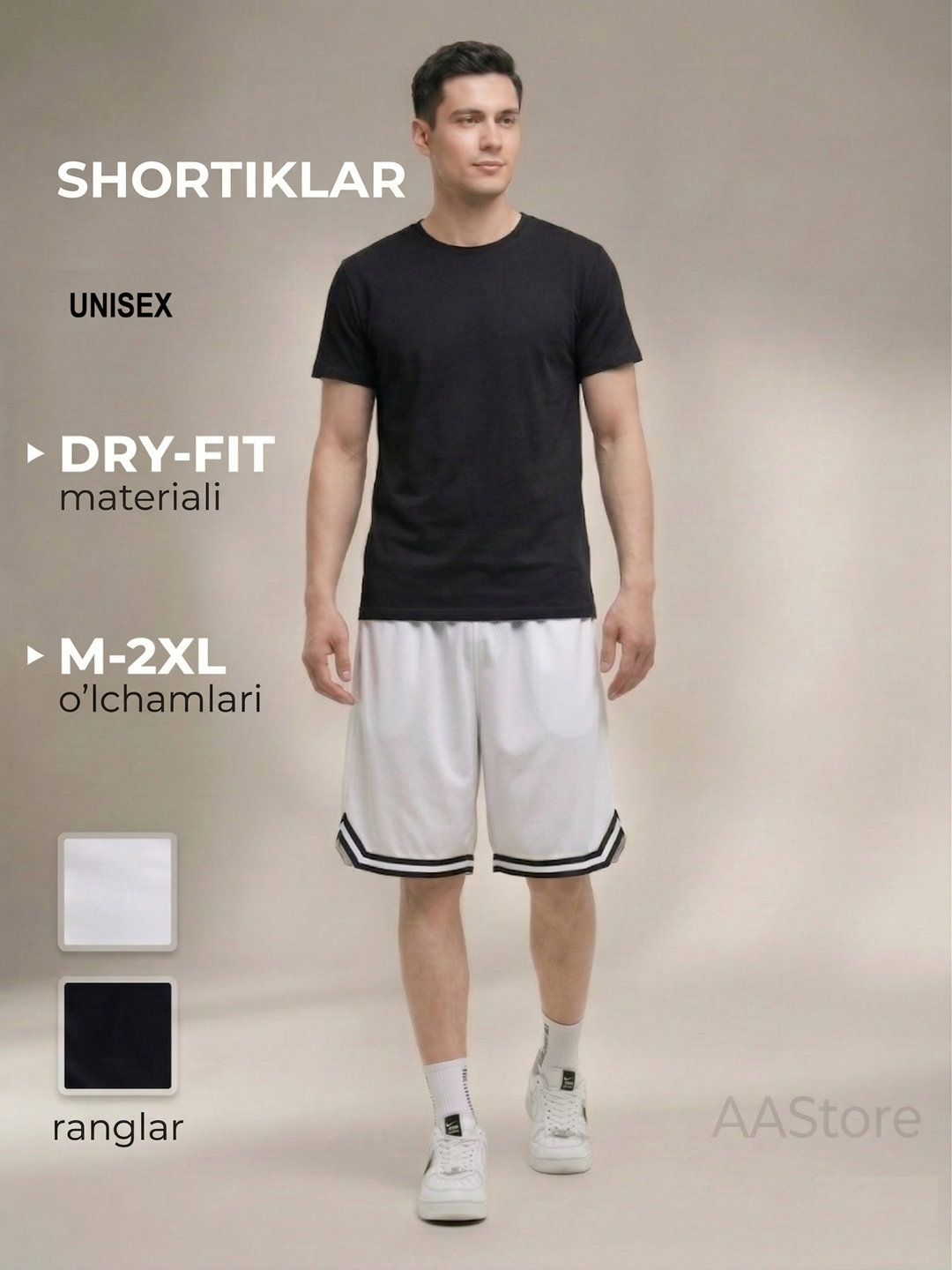 Cho‘ntakli erkaklar shortigi, nafas oluvchi, sport, kattalar va bolalar uchun, Dry-Fit - 