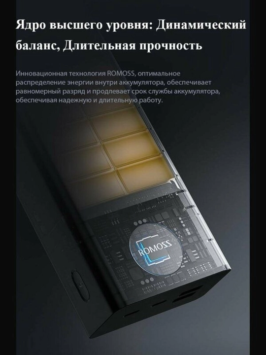Внешний аккумулятор Romoss PEA27S 27000 мАч, Power Bank 65W для ноутбука и телефона