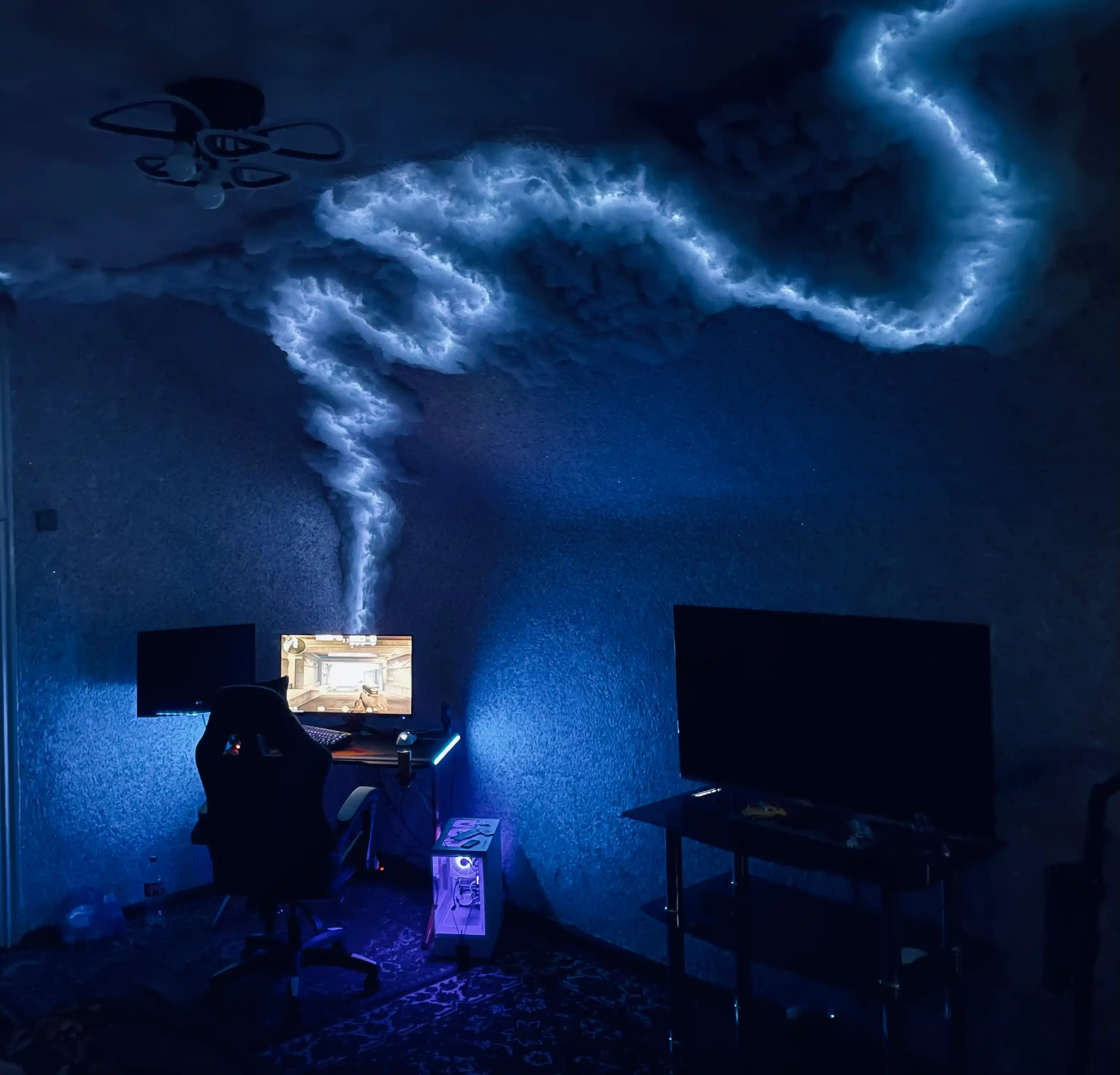 Egiluvchan neon LED tasmasi, RGB LED pulti, tovushga rangli reaksiya
