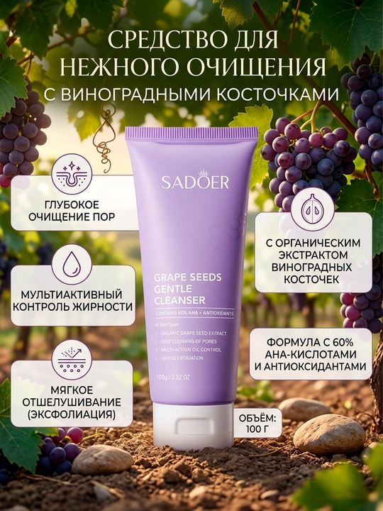 Yuz uchun ko'pik, namlantiradi, 100 ml