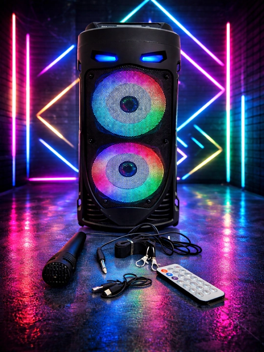 Karaoke kolonka  Bluetooth, mikrofonli, RGB yorug'lik effektli, 40 sm - 