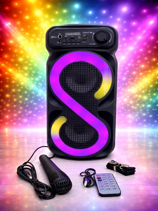 Karaoke kolonka  Bluetooth, mikrofonli, RGB yorug'lik effektli, 40 sm - 
