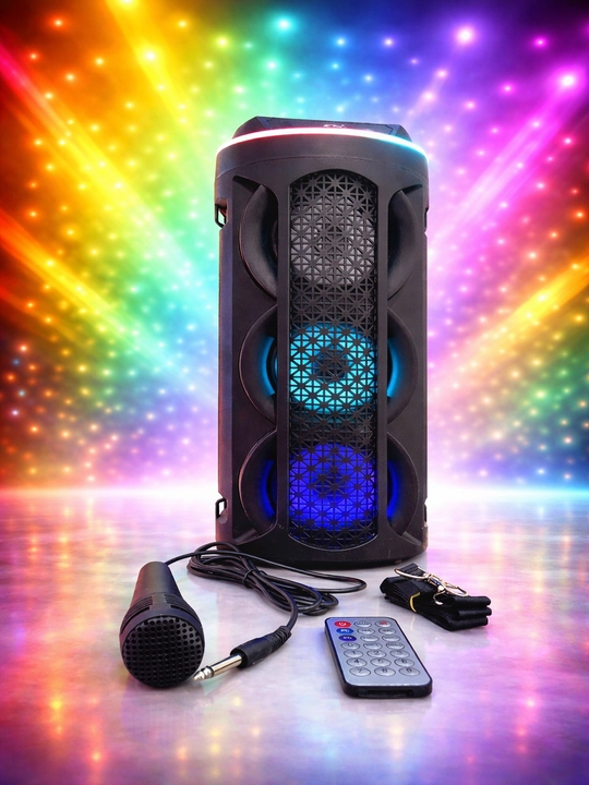 Karaoke kolonka  Bluetooth, mikrofonli, RGB yorug'lik effektli, 40 sm - 