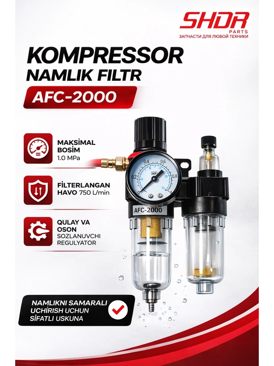 Kompressor uchun havo namligini oluvchi filtr – uskunangizni himoya qiling - 