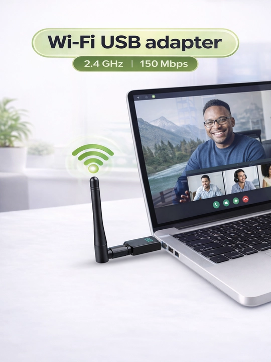 USB WiFi adapter antenna bilan, yuqori tezlik, kuchli signal - 