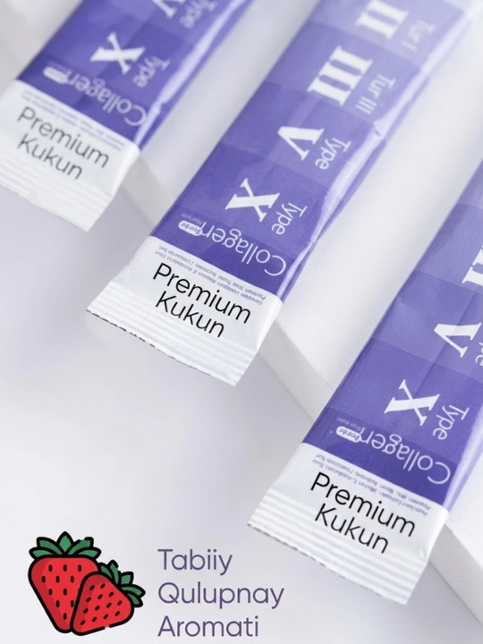 Коллаген FORTE для лица и волос Collagen Forte 10000 мг порошок 30 саше клубничный вкус