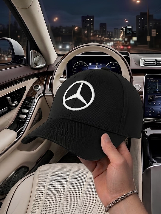 Mercedes-Benz logotipli kepka – sport, casual uslub, universal bosh kiyim, beysbolka - 