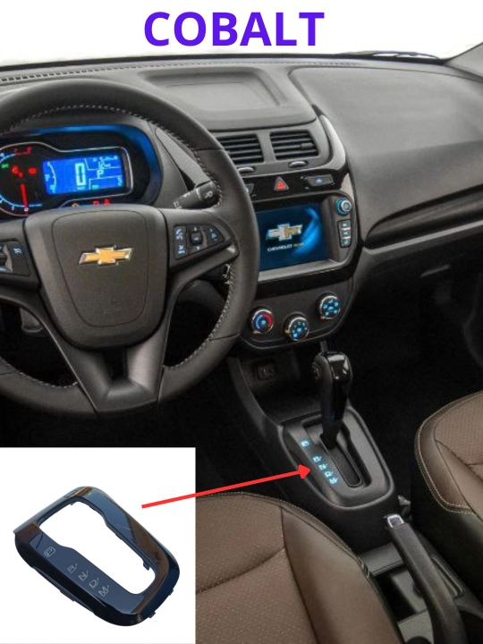 Накладка на селектор АКПП RNDM для Chevrolet Cobalt , чёрный глянец