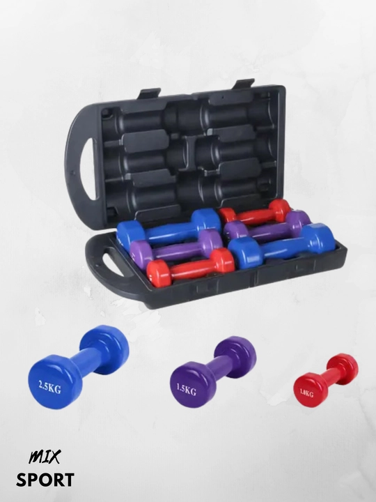 Набор гантелей MIX SPORT LB. Для дома, фитнеса и спортивных тренировок, 10 кг в комплекте