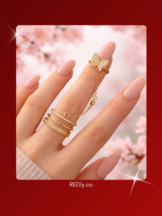 Кольца в дизайне Arabic, для женщин и девушек, REDly.co