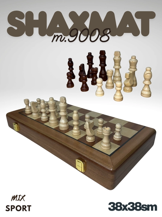 Shaxmat to'plami, magnitli, yog'ochdan