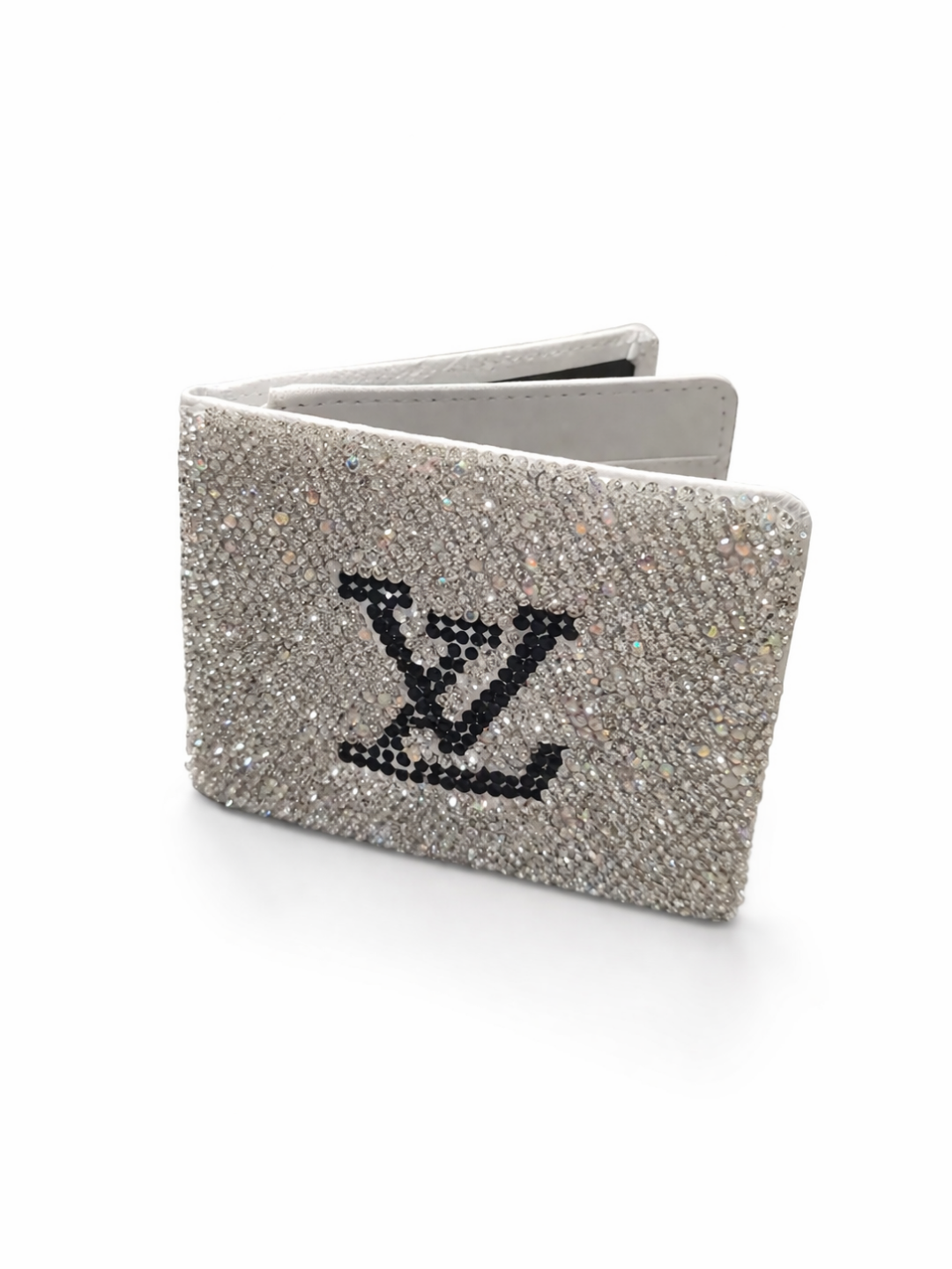 Чехол для паспорта и карт со стразами Swarovski, мини кошелек 8x11 - 