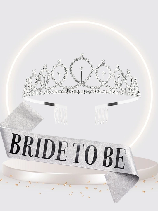 Набор для девичника и Bride to Be: корона и лента с надписью Bride to Be - 