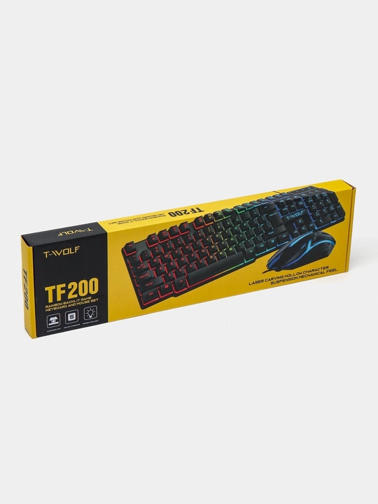 T-wolf TF200, TF270 o‘yin klaviaturasi va sichqonchasi, RGB yorug‘lik bilan