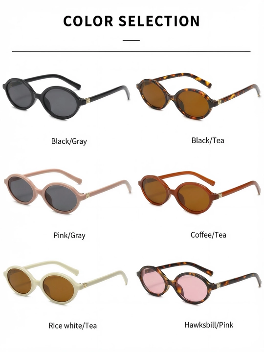 MiuMiu kichik oval shaklidagi, retro, ultrabinafsha nurlardan himoyalovchi, unisex quyosh ko‘zoynagi