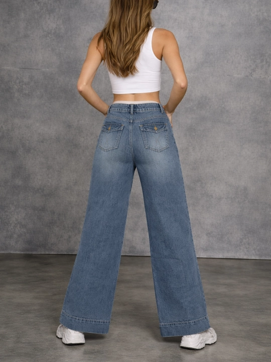 Ayollar uchun Baggy Y2K jinsi shimlar, paxtadan tikilgan, keng fason, yuqori bel, XS-2XL
