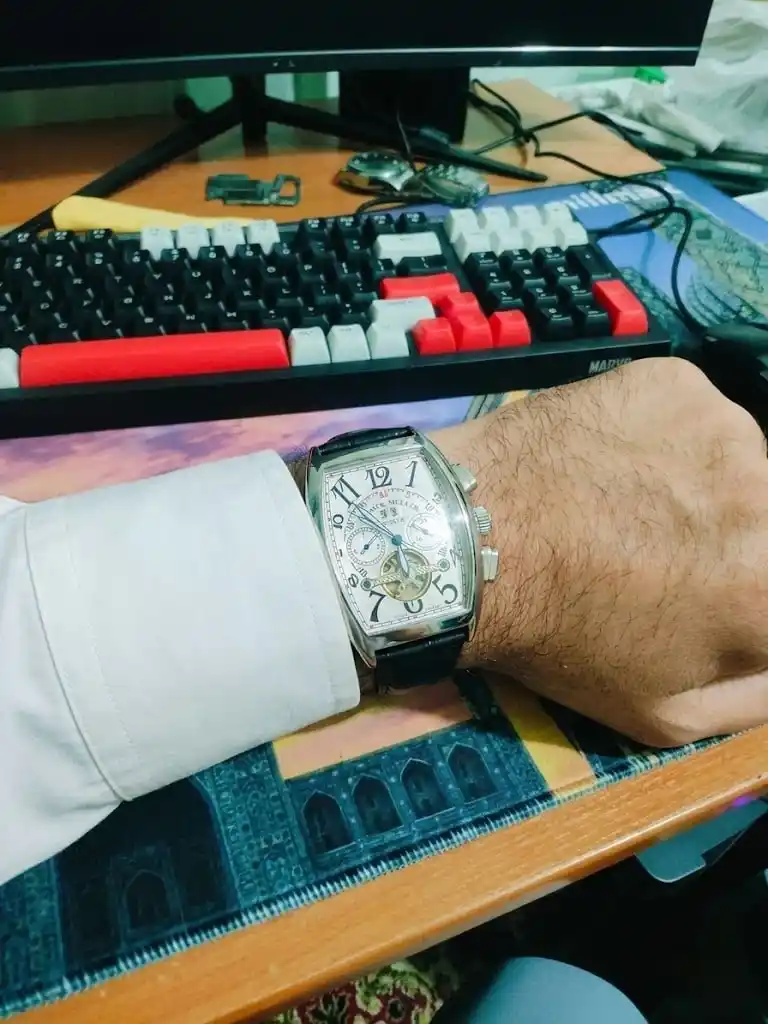 Franck Muller erkaklar mexanik qo‘l soati, skelet, sovg‘a qutisidagi soat