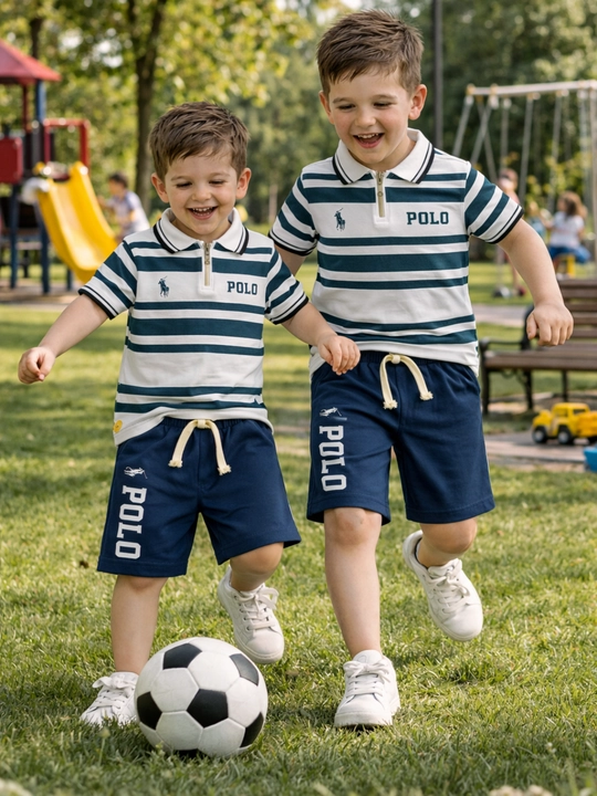 Bolalar uchun POLO futbolka-shortilar to‘plami, 1-6 yosh