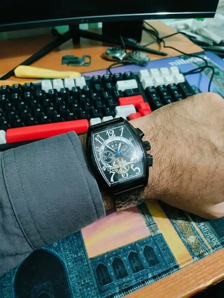 Franck Muller erkaklar mexanik qo‘l soati, skelet, sovg‘a qutisidagi soat