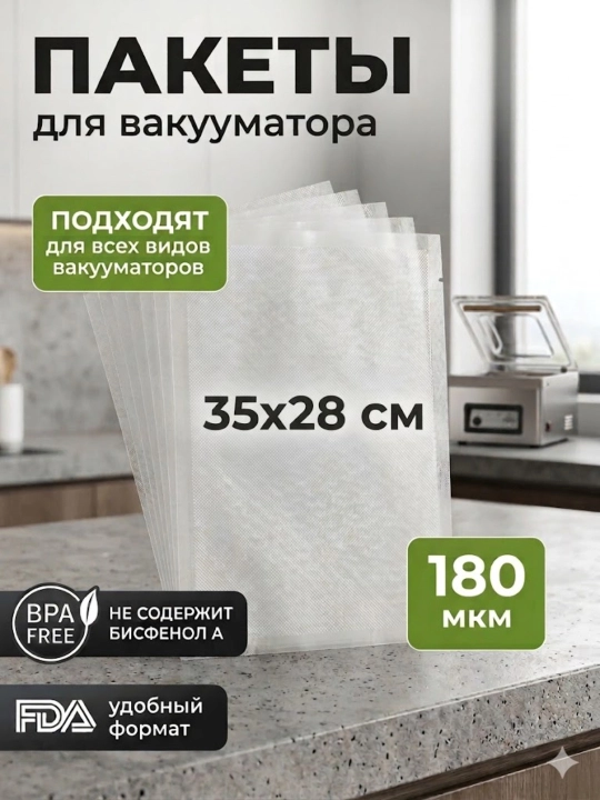 Vakuumator uchun g‘adir-budur paketlar 15x20, 20x30, 28x35 sm, 20 dona - 
