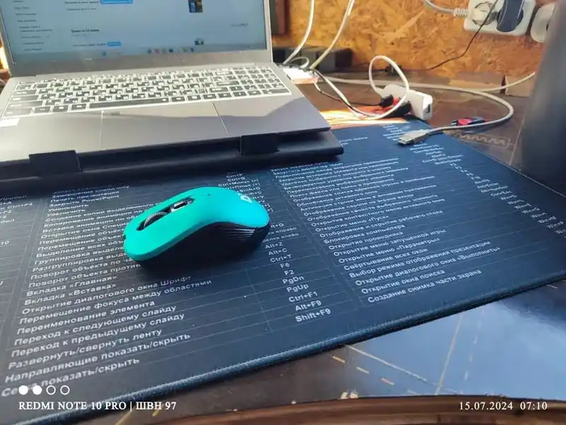 Office, Excel, Word va Photoshop yorliqlari bilan stol uchun katta klaviatura kovrigi
