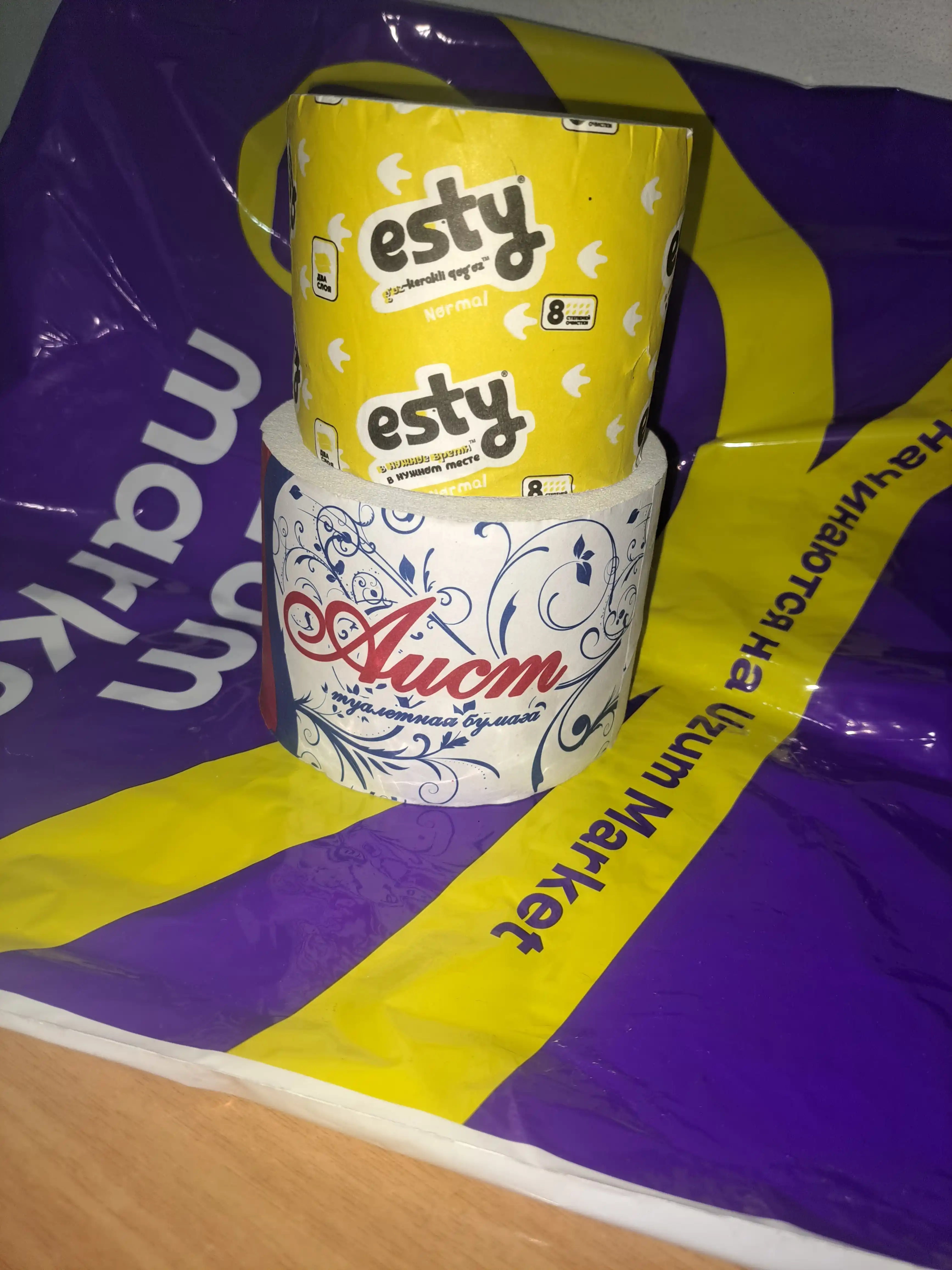 Туалетная бумага Esty mini, 6 шт