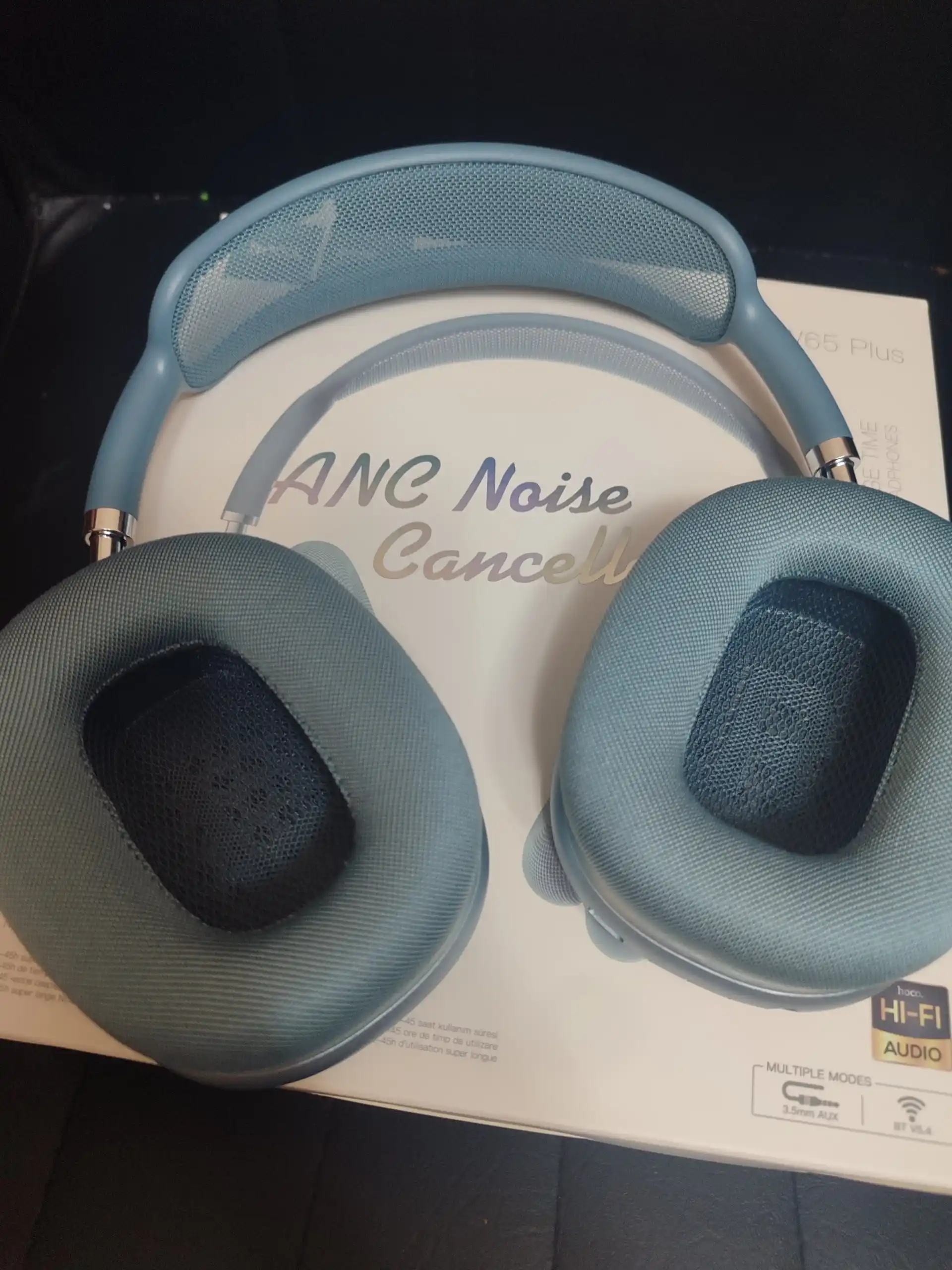 Наушники Hoco W65 Plus ANC беспроводные, Bluetooth 5.4, до 45 ч, ANC до 32 ч, 400 мАч, 2 ч