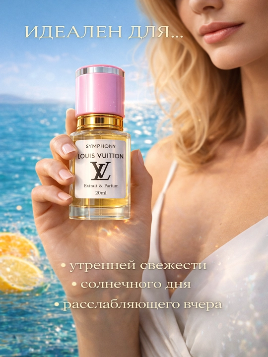 Louis Vuitton Symphony uniseks parfyum - bu uzoq davom etadigan sitrus hidi, izi bor niche parfyum.