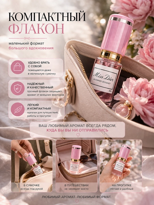 Miss Dior духи женские — стойкий цветочный аромат, элегантный парфюм с шлейфом