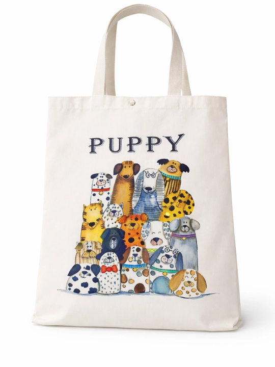 Эко шоппер сумка с современным принтом тканевая tote bag