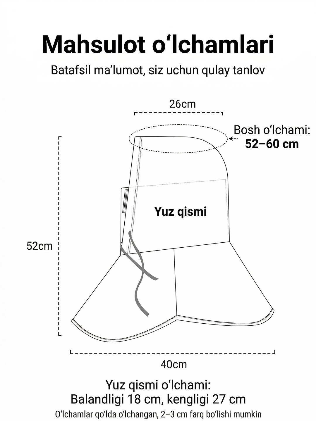 Erkaklar va ayollar uchun quyoshdan himoya qiluvchi kapyushonli niqob sovituvchi balaklava
