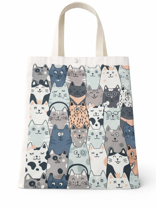 Эко шоппер сумка с современным принтом тканевая tote bag