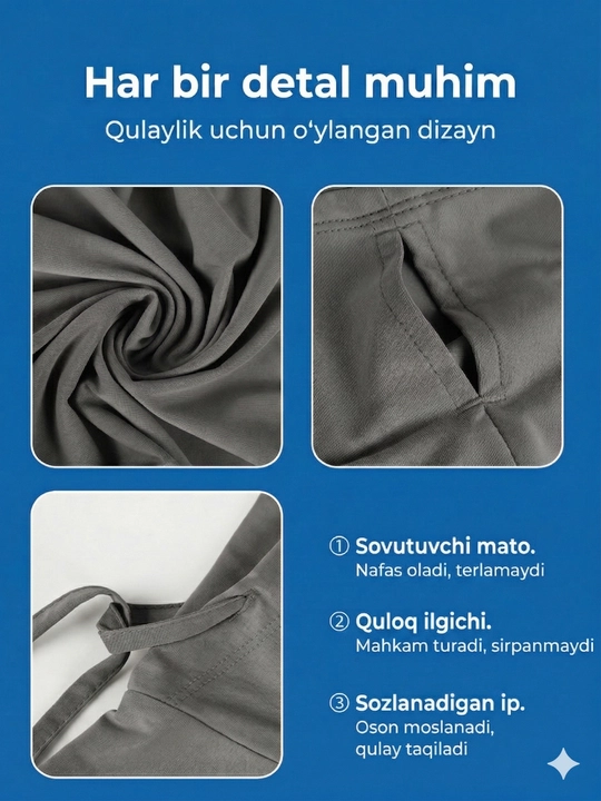 Erkaklar va ayollar uchun quyoshdan himoya qiluvchi kapyushonli niqob sovituvchi balaklava