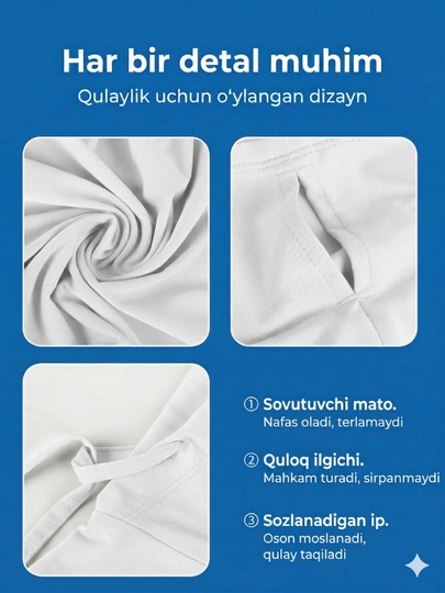 Erkaklar va ayollar uchun quyoshdan himoya qiluvchi kapyushonli niqob sovituvchi balaklava