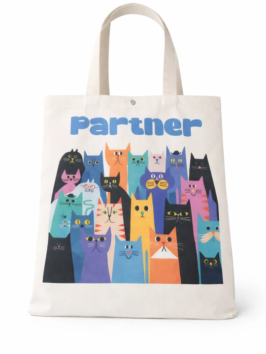 Эко шоппер сумка с современным принтом тканевая tote bag