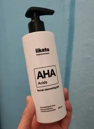 Очищающий гель для умывания лица Likato АНА-кислота, пенка от черных точек, пилинг, 250 мл