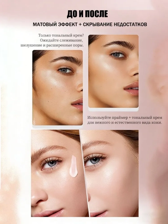 Праймер для лица Zero Pore 20 г, матовый эффект - база под макияж, скрывающая поры