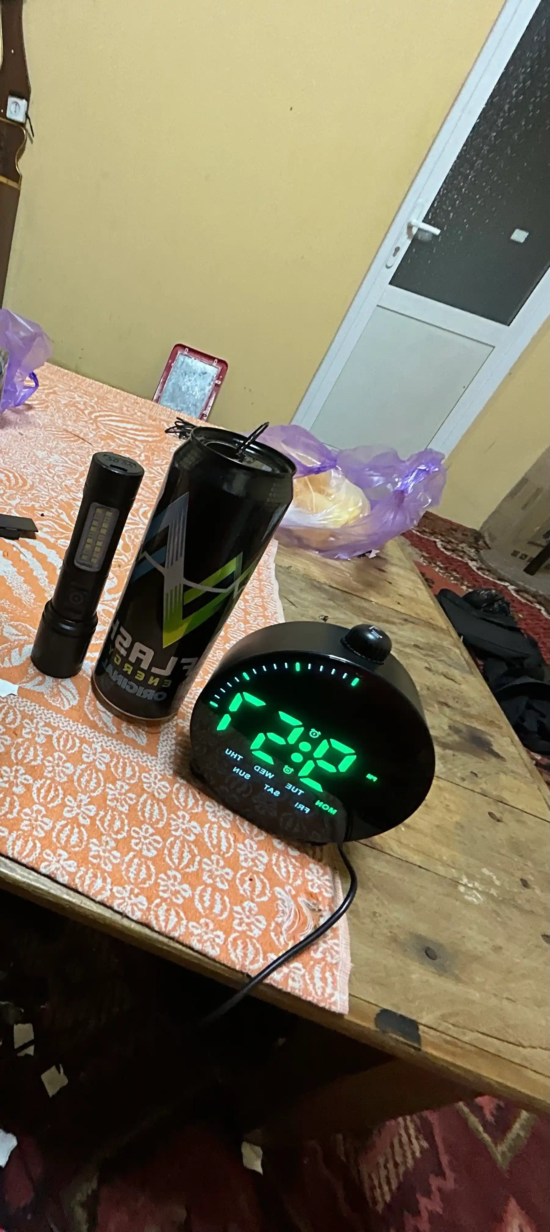 Современные, многофункциональные LED настольные часы с 2 сигналами, большой LED дисплей