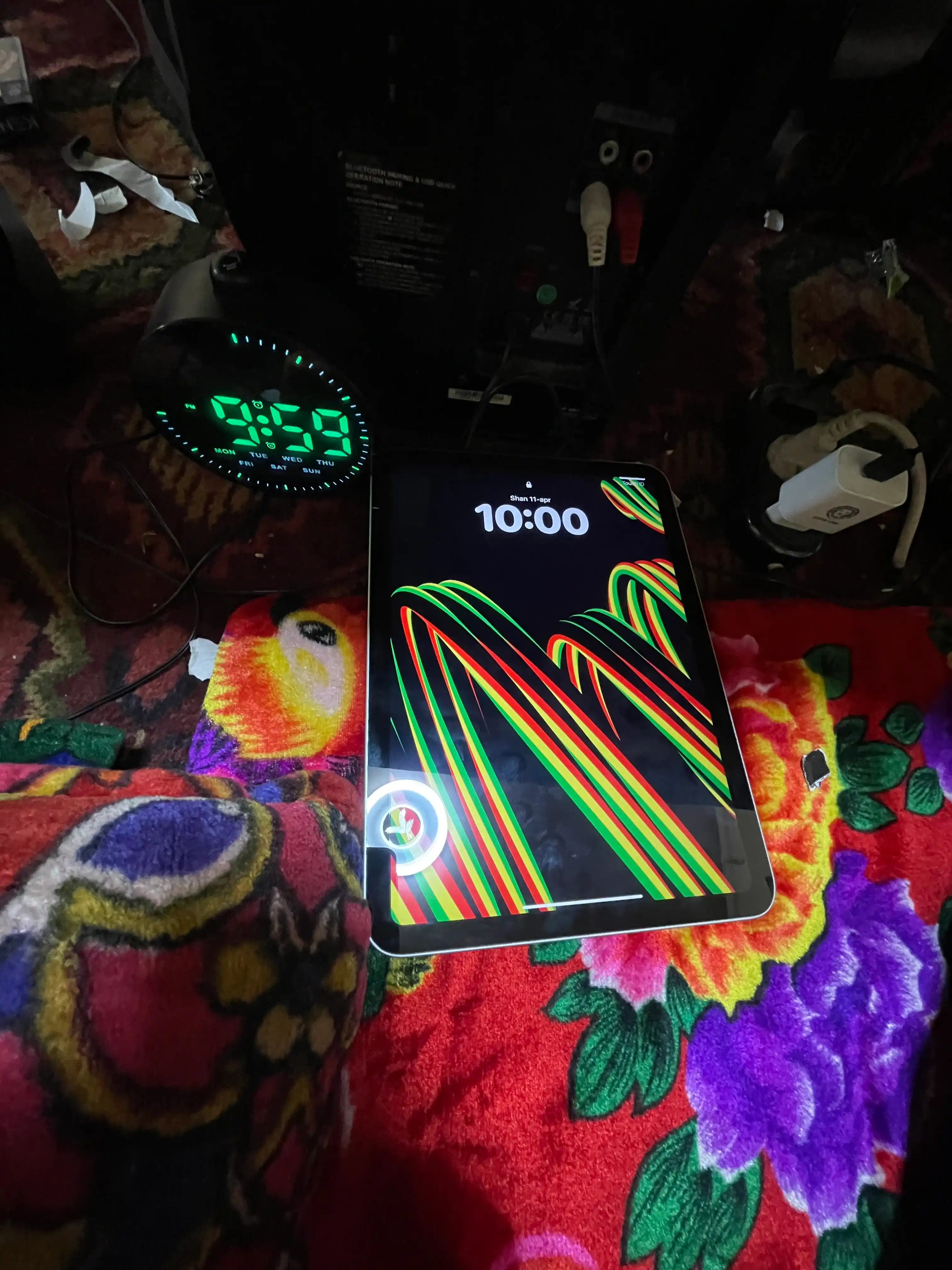Современные, многофункциональные LED настольные часы с 2 сигналами, большой LED дисплей