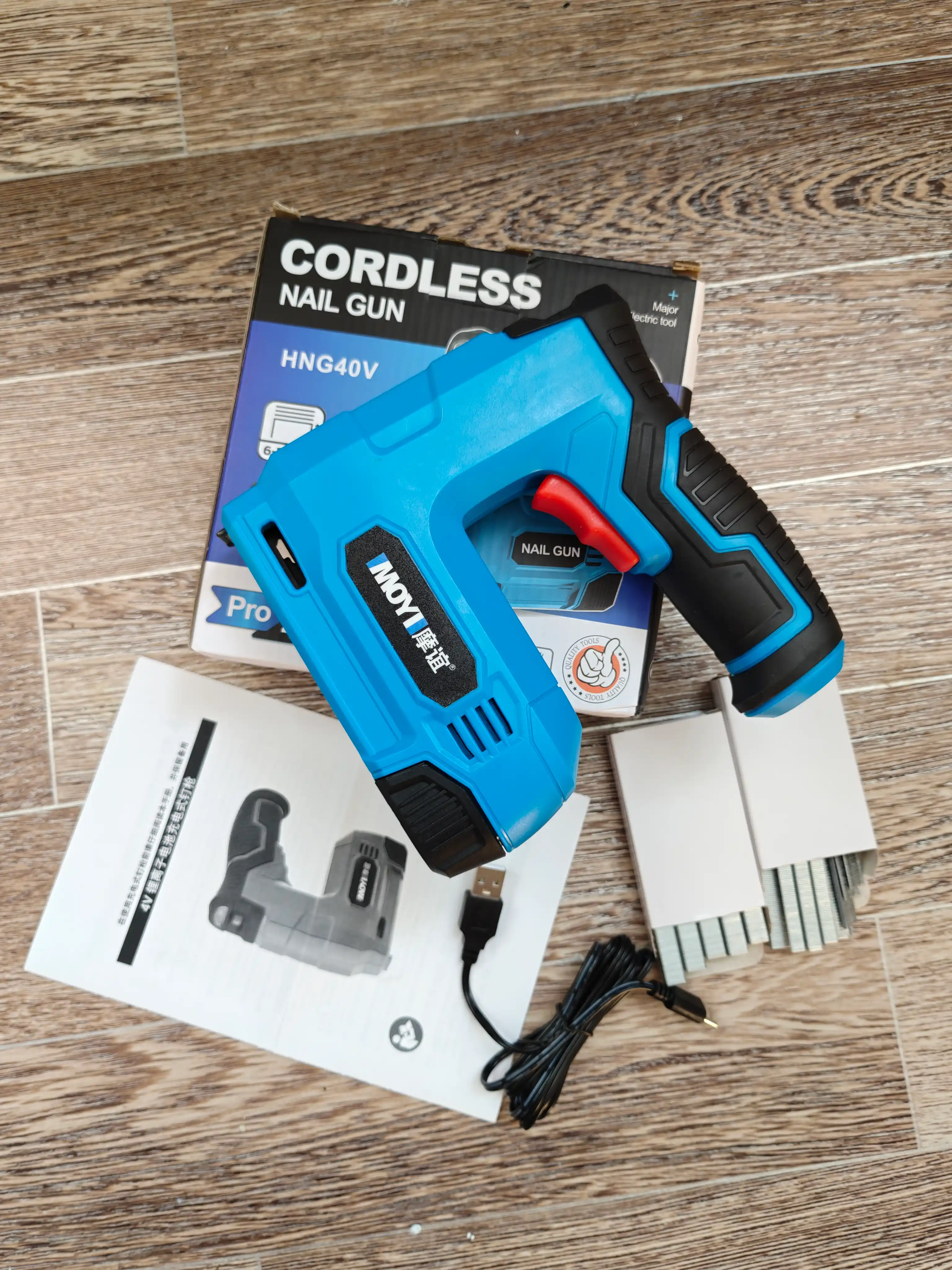 Akkumulyatorli stepler, mebel uchun, qurilish uchun 2 in 1 MOYI HNG40V Pro