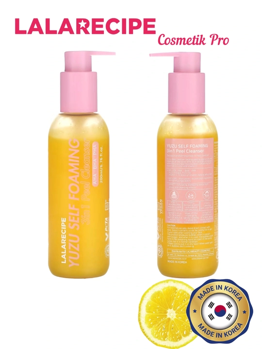 Lalarecipe Пенка для умывания лица с кислотами Yuzu Foaming AHA BHA умывалка очищающая
