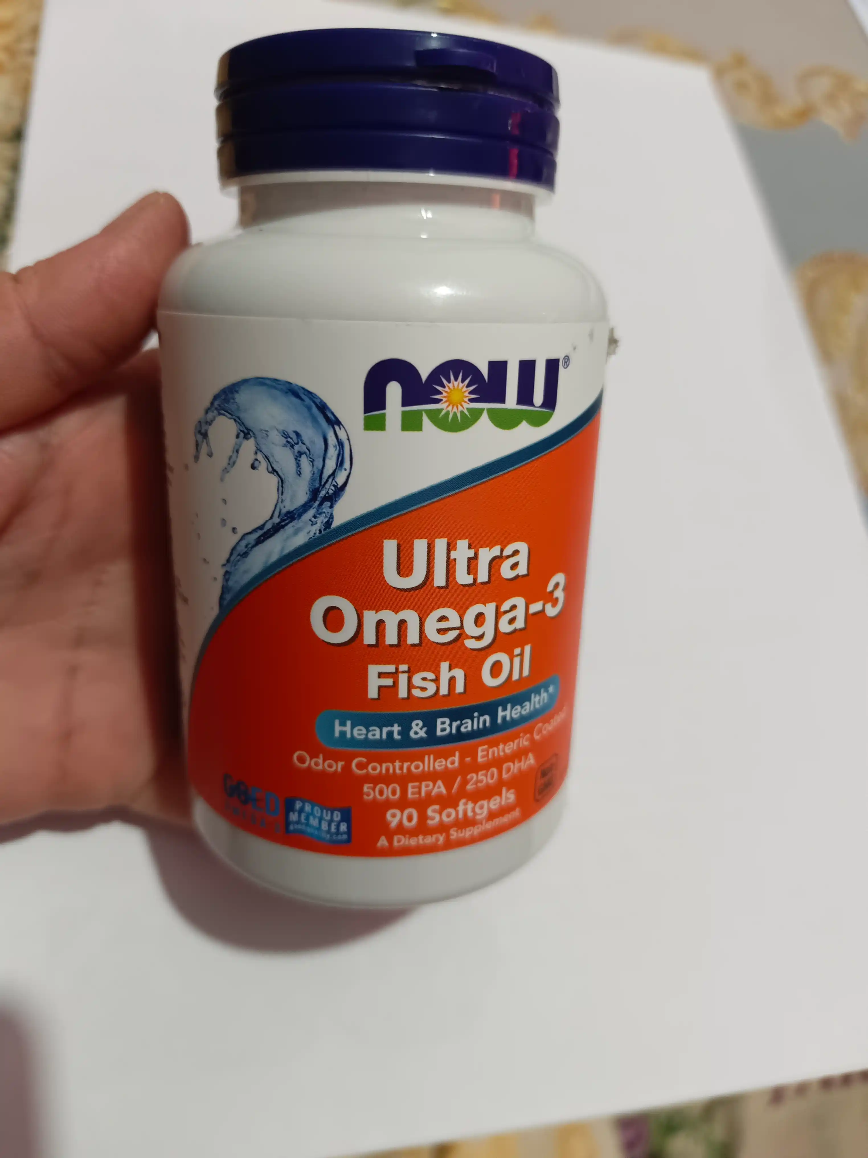 NOW Foods, Ultra Omega-3, baliq yog’i, 90 kapsulalar