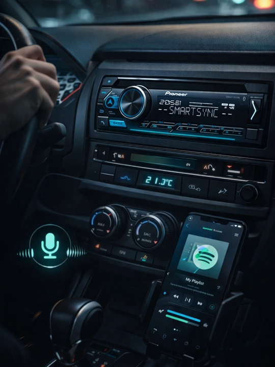 Автомагнитола PIONEER DEH-S4250BT Bluetooth AUX USB CD 1DIN черная для автомобиля